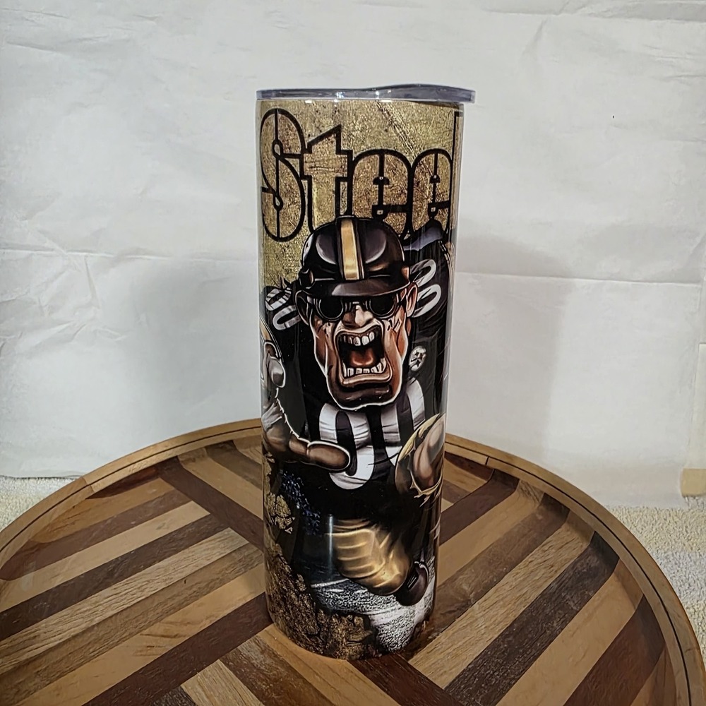 Pittsburgh Steelers Inspired 20 oz Stainless Steel Tumbler